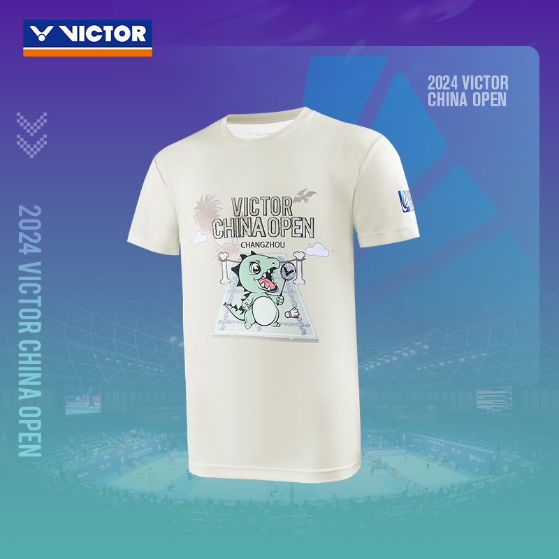 VICTOR/威克多T-CO2402通款舒适中国公开赛夏季羽毛球服运动T恤