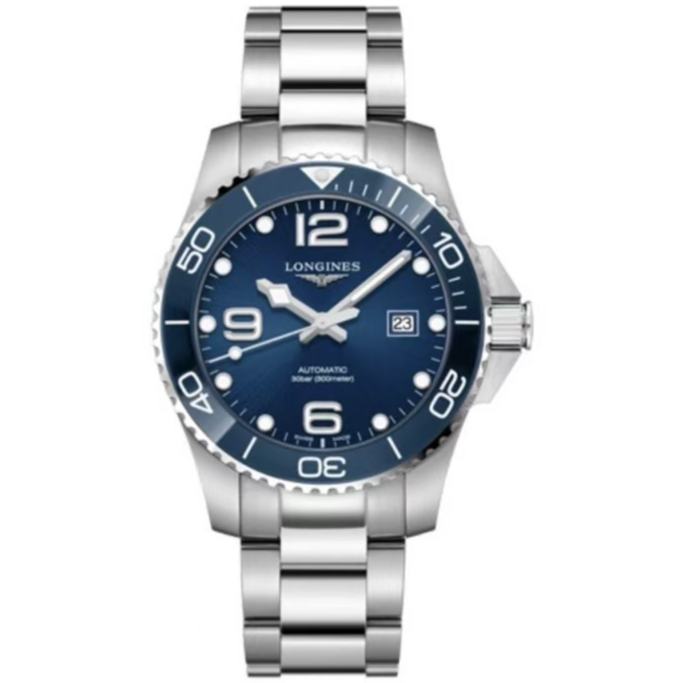 99新 Longines/浪琴 康卡斯蓝色表盘机械43MM表径22年全套