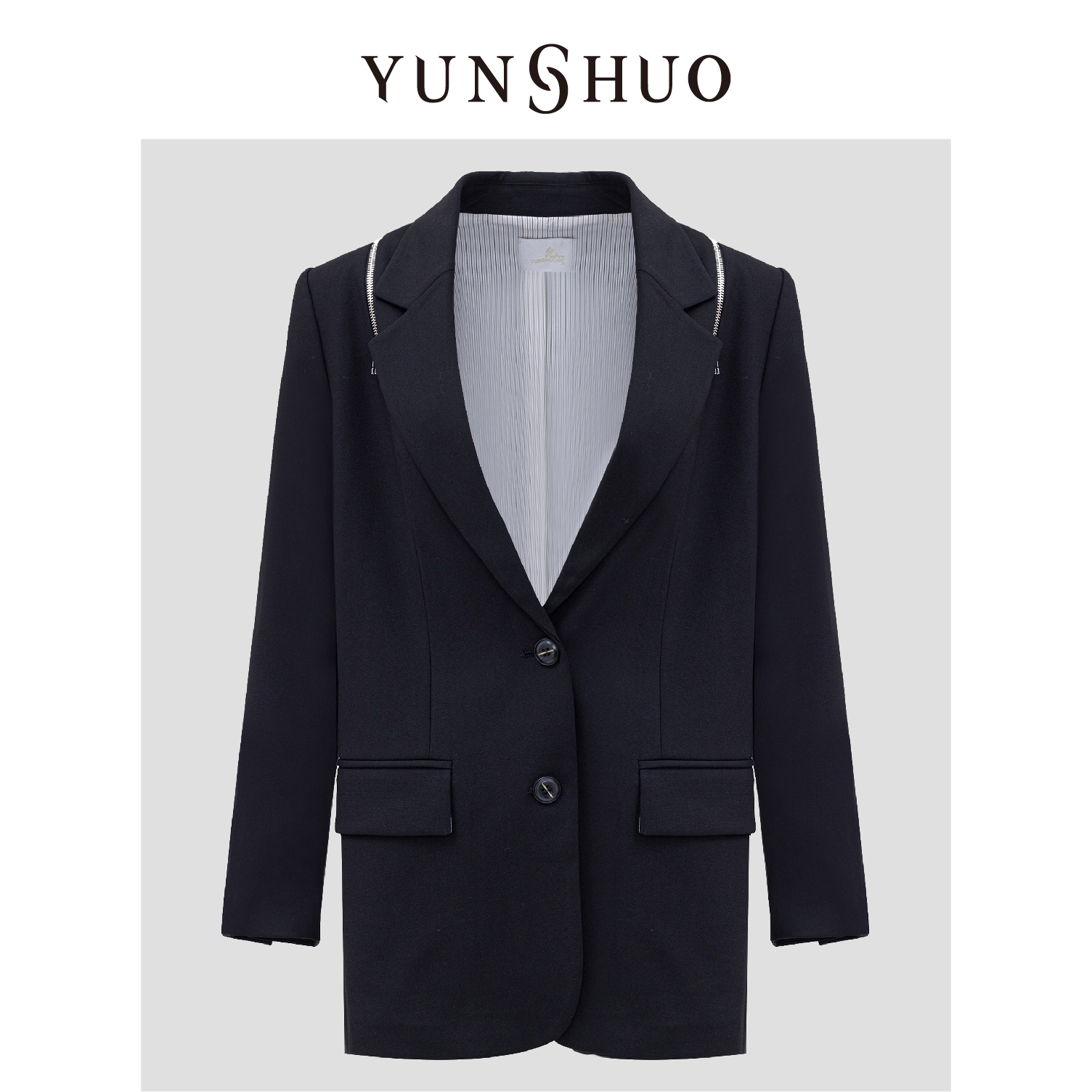 【雅丹风】允硕2024秋季拉链时尚百搭休闲气质简约西装外套446097