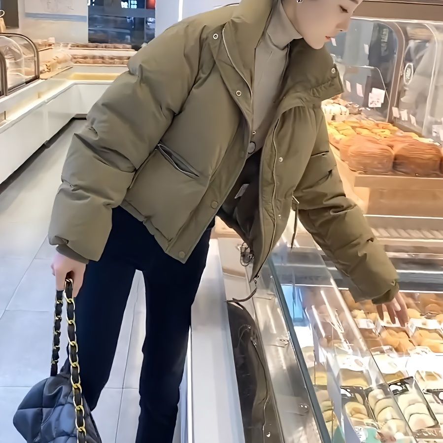 CxcvcK爆款新款年流行羽绒服女短款冬季新款小个子厚款爆款白鸭绒