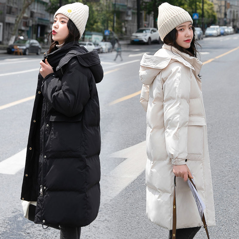 CxcvcK新款登新款2023年冬季新款过膝羽绒服女中长款羽绒服韩版宽
