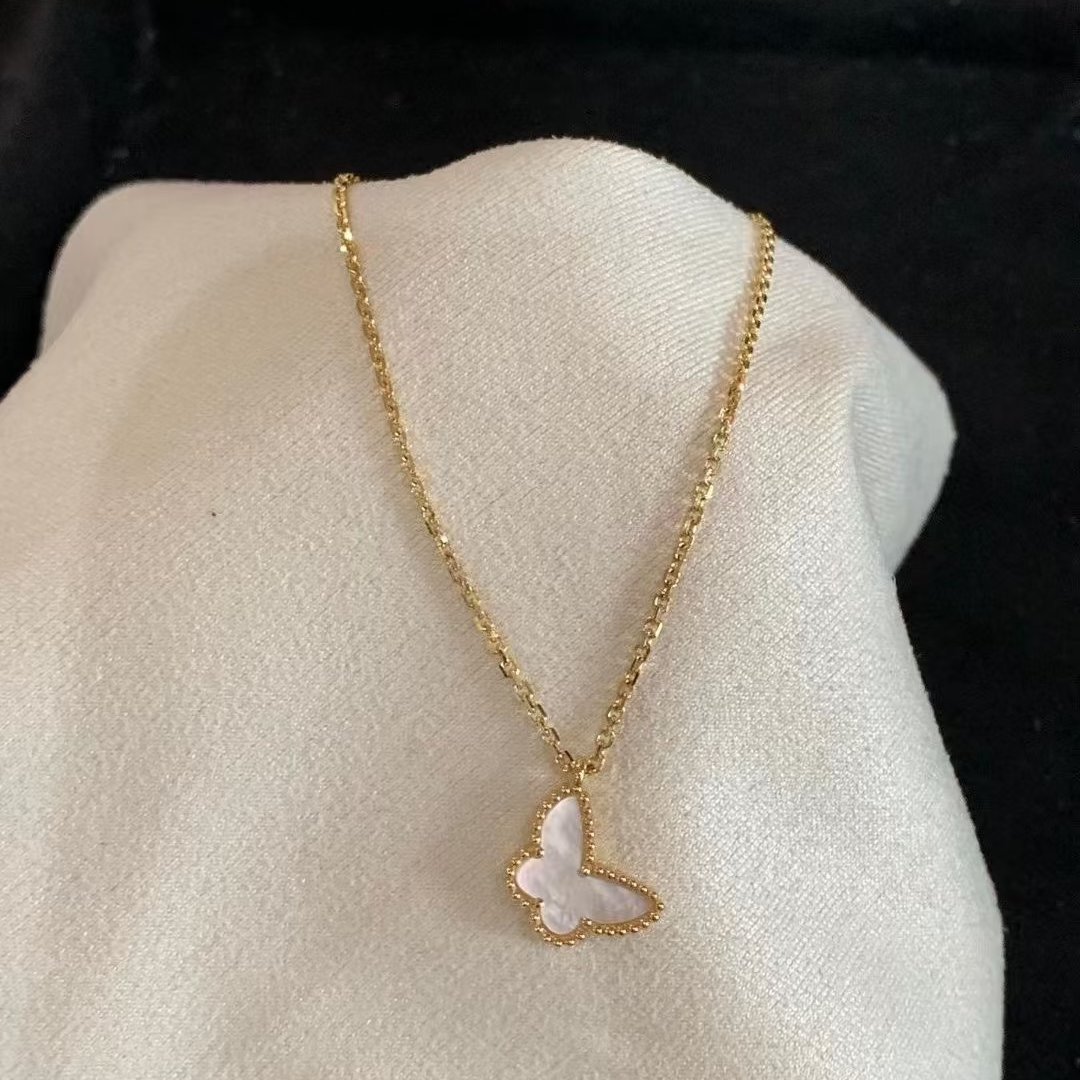 铜合金项链 白蝴蝶项链 053