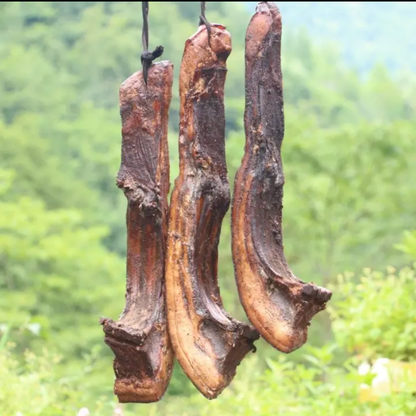 （1号现挑现选）贵州农村自家柴火烟熏腊肉腊排骨腊猪脸贵州腊味