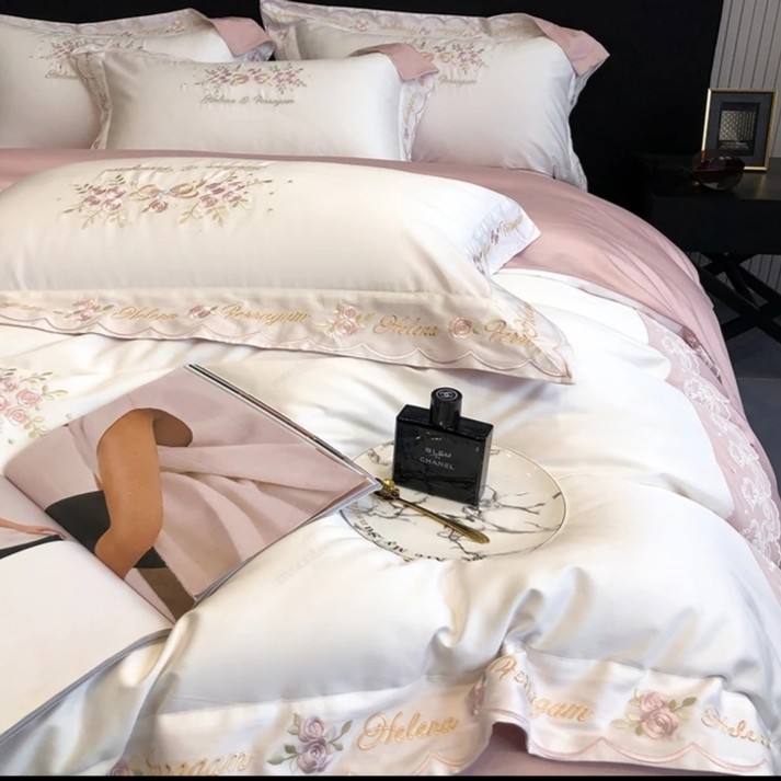 孤品清货A----直播展示实物为主 被套床单枕套刺绣仙女印花四件套