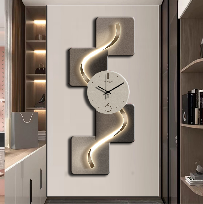 ZB012网红钟表挂钟客厅装饰画餐厅装饰画创意静音时钟挂画捡漏2