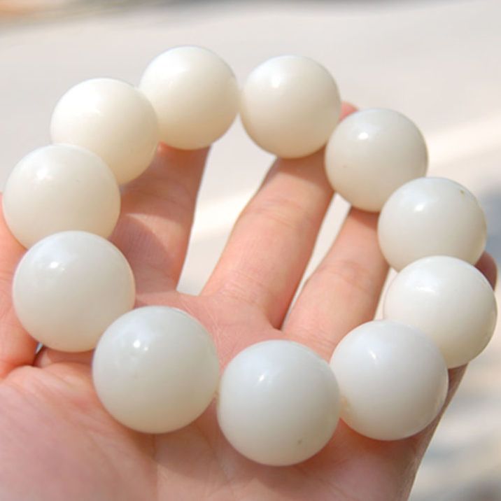 正宗颜色白色菩提手串高抛绕指柔原色手串男女原生态大尺寸手串