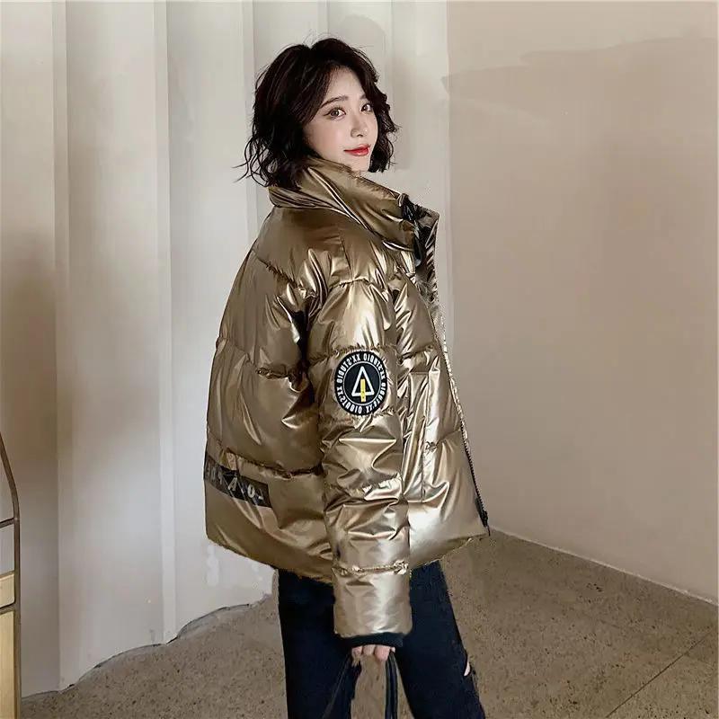 新款服亮面免洗冬季新款户外棉女ins短款宽松时尚洋气R