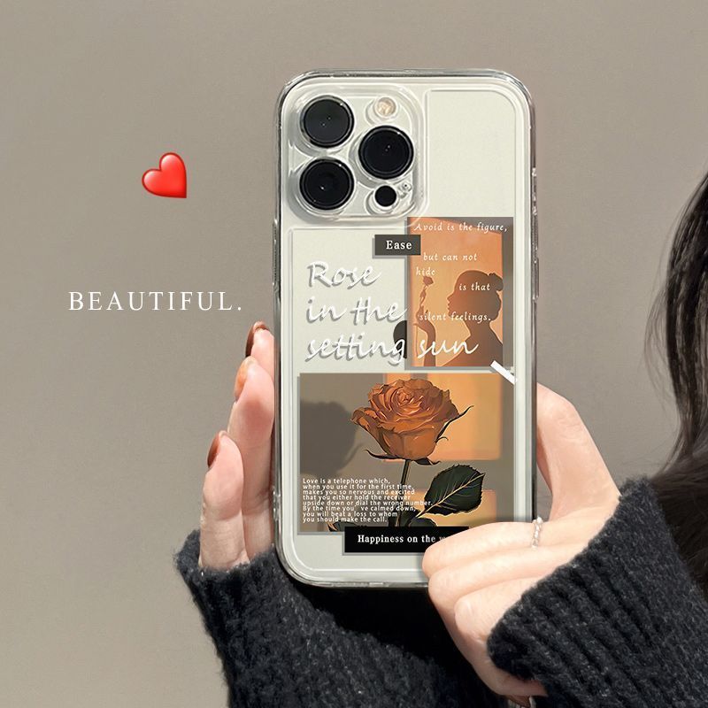 日落iPhone14手机壳12新款xsmax女x苹果11防摔xr软13Pro套7 8plus