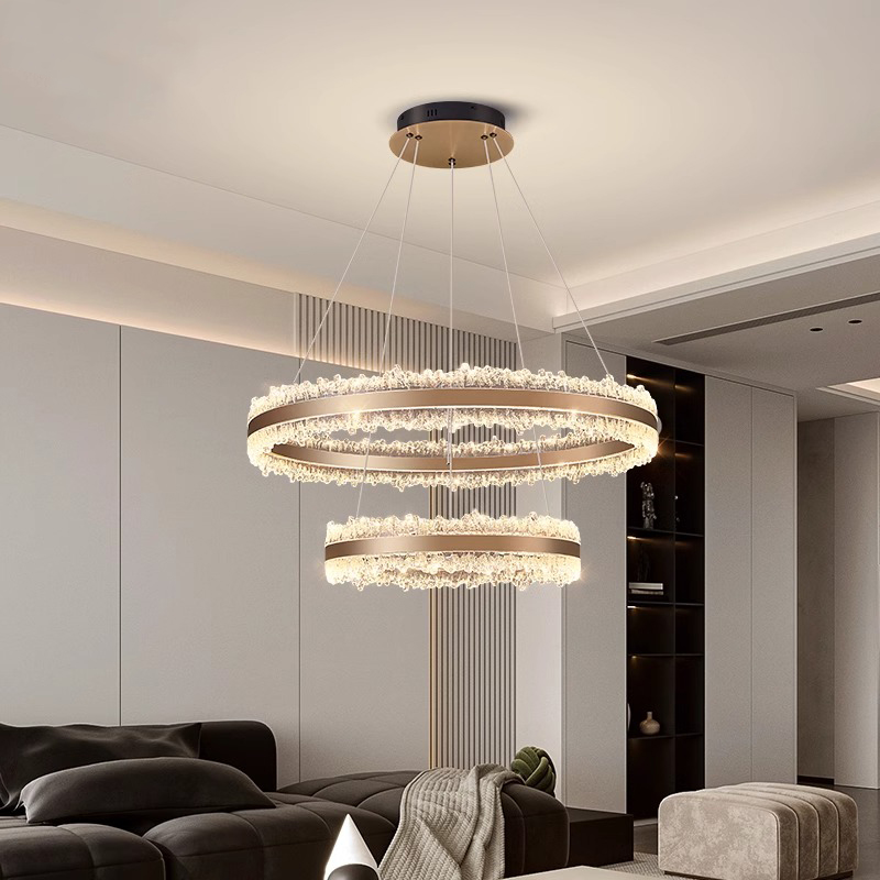 2025新款客厅吊灯大气极简意式轻奢别墅高档灯具简约时尚中山灯具