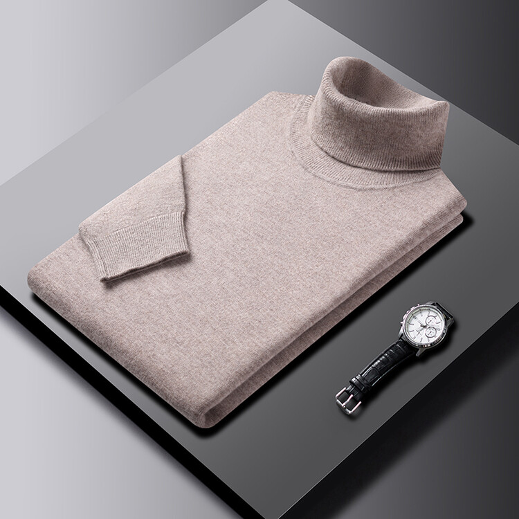 【100%绵羊毛】秋冬款百搭高领羊毛衫男士保暖加厚针织套头毛线衣