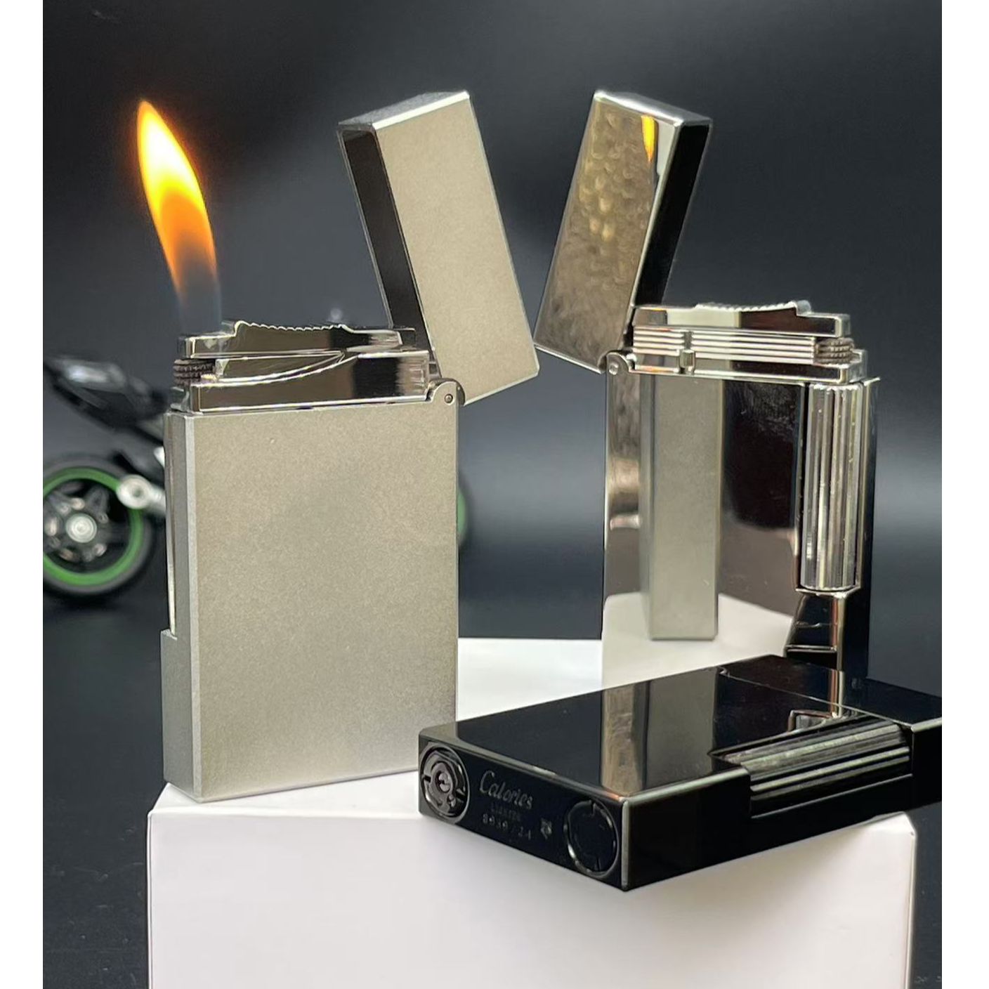  calories卡路朗声打火机充气磨砂光板钢音朗声清脆火机男友礼物