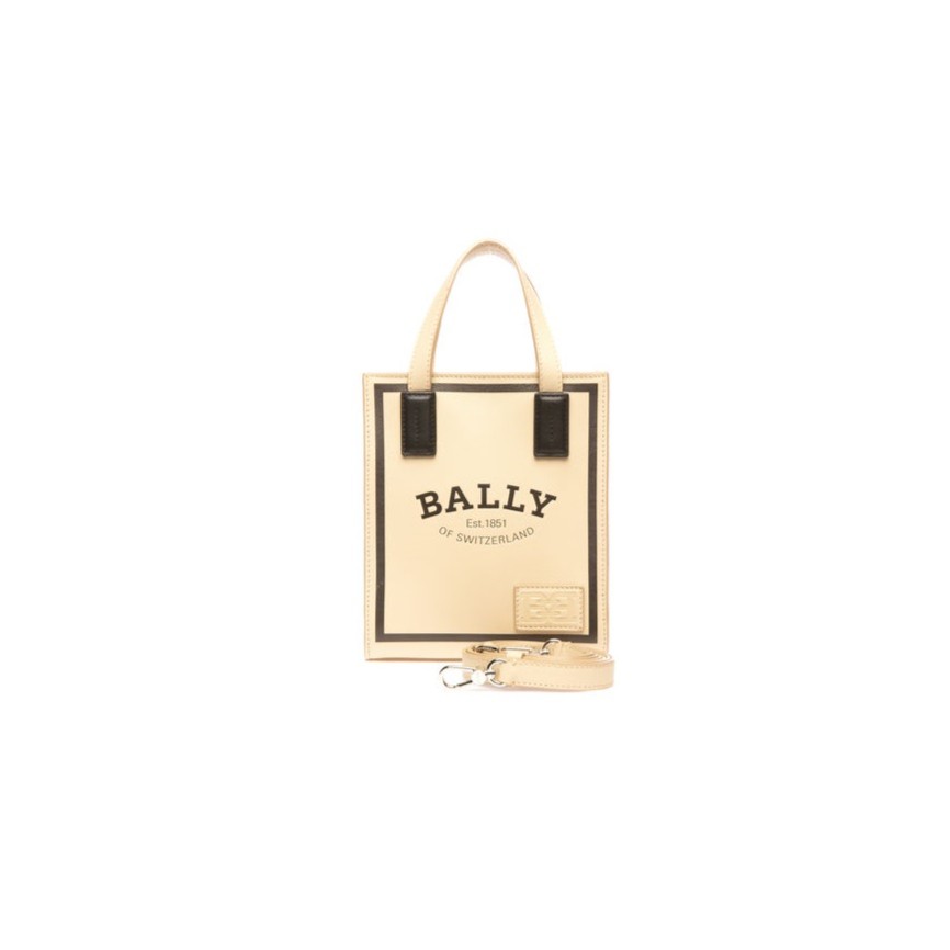 BALLY/巴利奶油白色小牛皮斜挎包肩包6301887-HZ