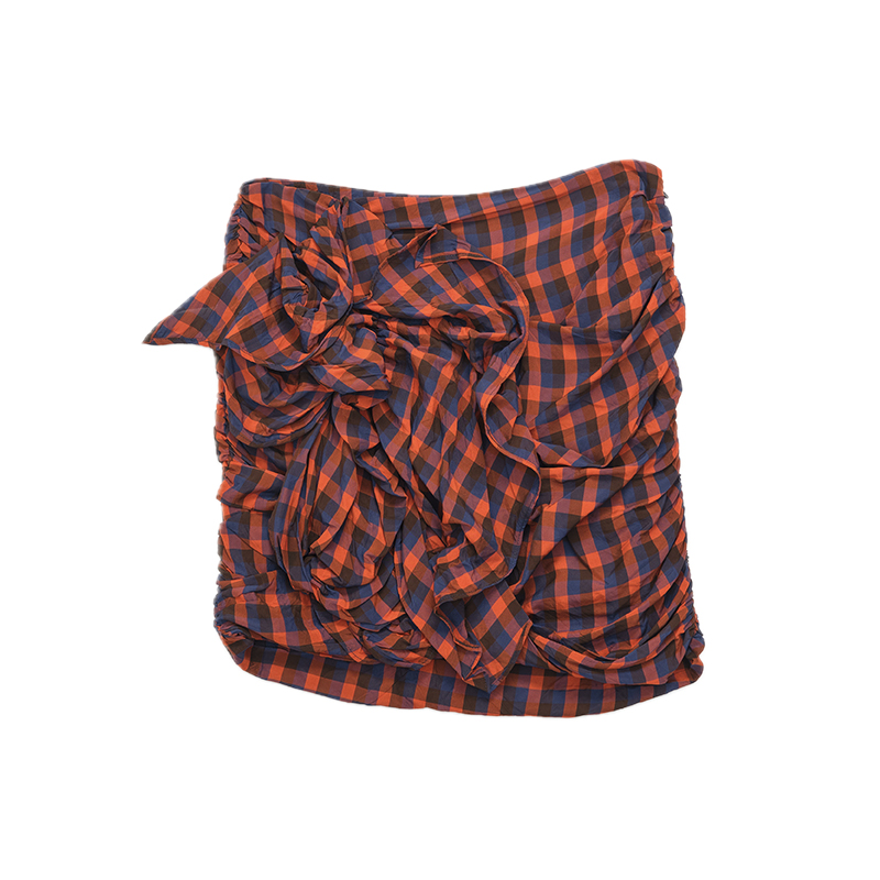 BALLY/巴利（断码）女士红蓝格子裙半身裙短裙6308111-HZO