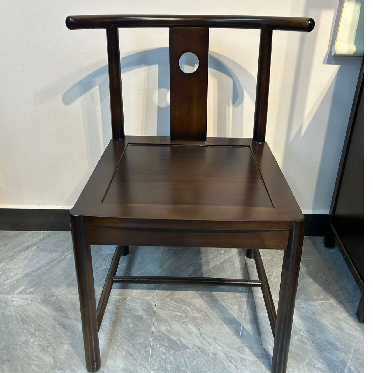 月牙椅客椅乌金木椅子多用椅新中式简约茶椅书椅现代简约款