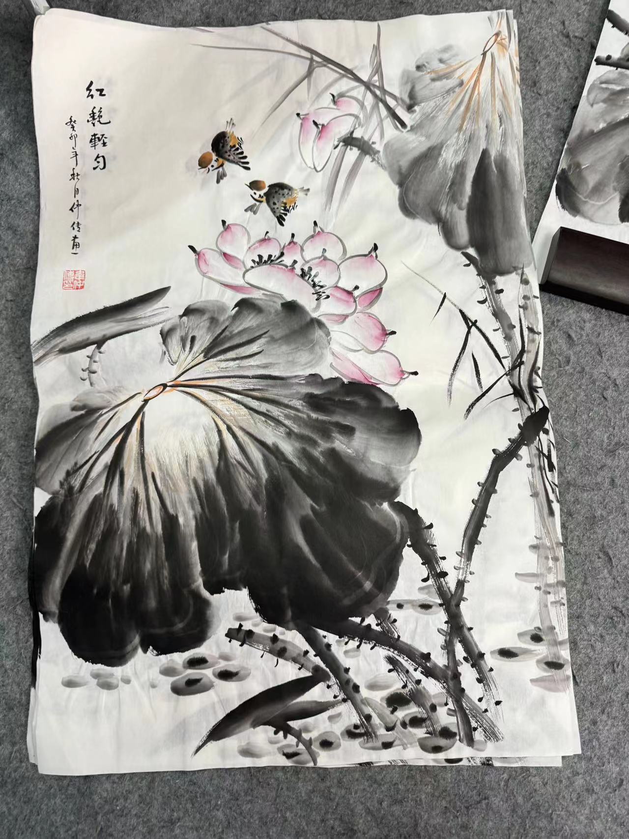 一幅《红艳轻匀》画作01