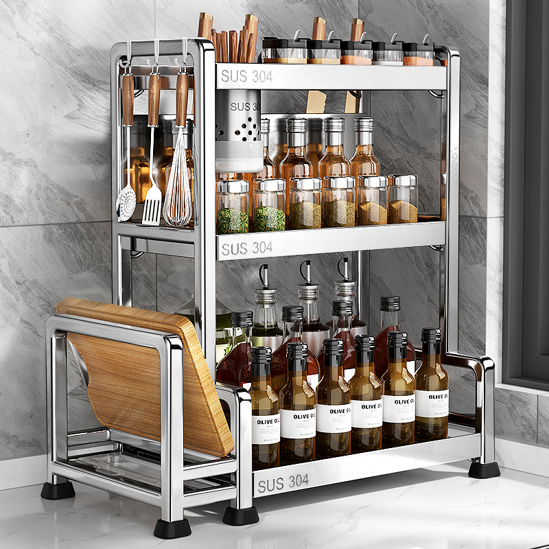 调料置物架厨房用台面调味料厨具收纳刀架多功能酱油特厚厨房家用