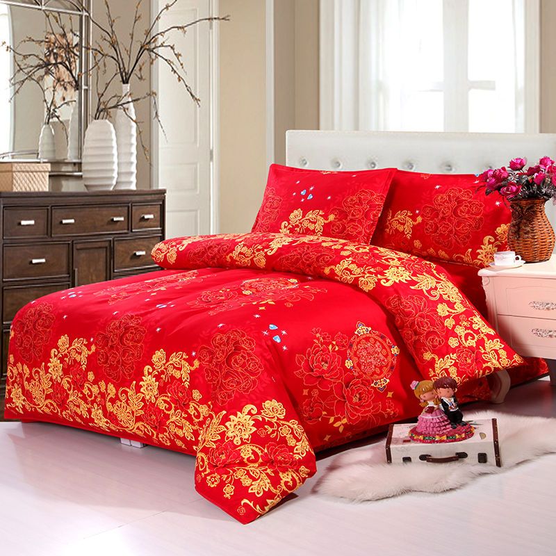 被套清仓100亲肤被罩结婚婚庆被罩宿舍被罩家庭双人被罩枕套