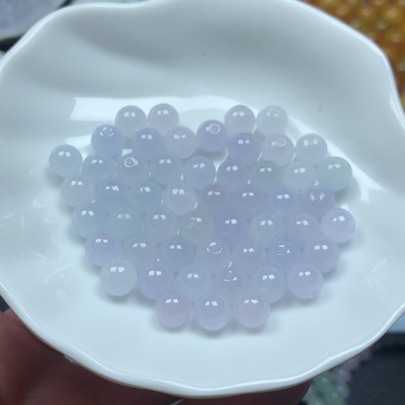 【闪购商品】翡翠手链未镶嵌卡8冰紫货头一颗