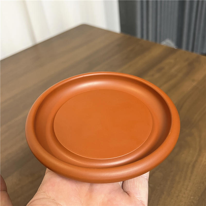 陶一茶器【朱泥纯色壶托杯托】