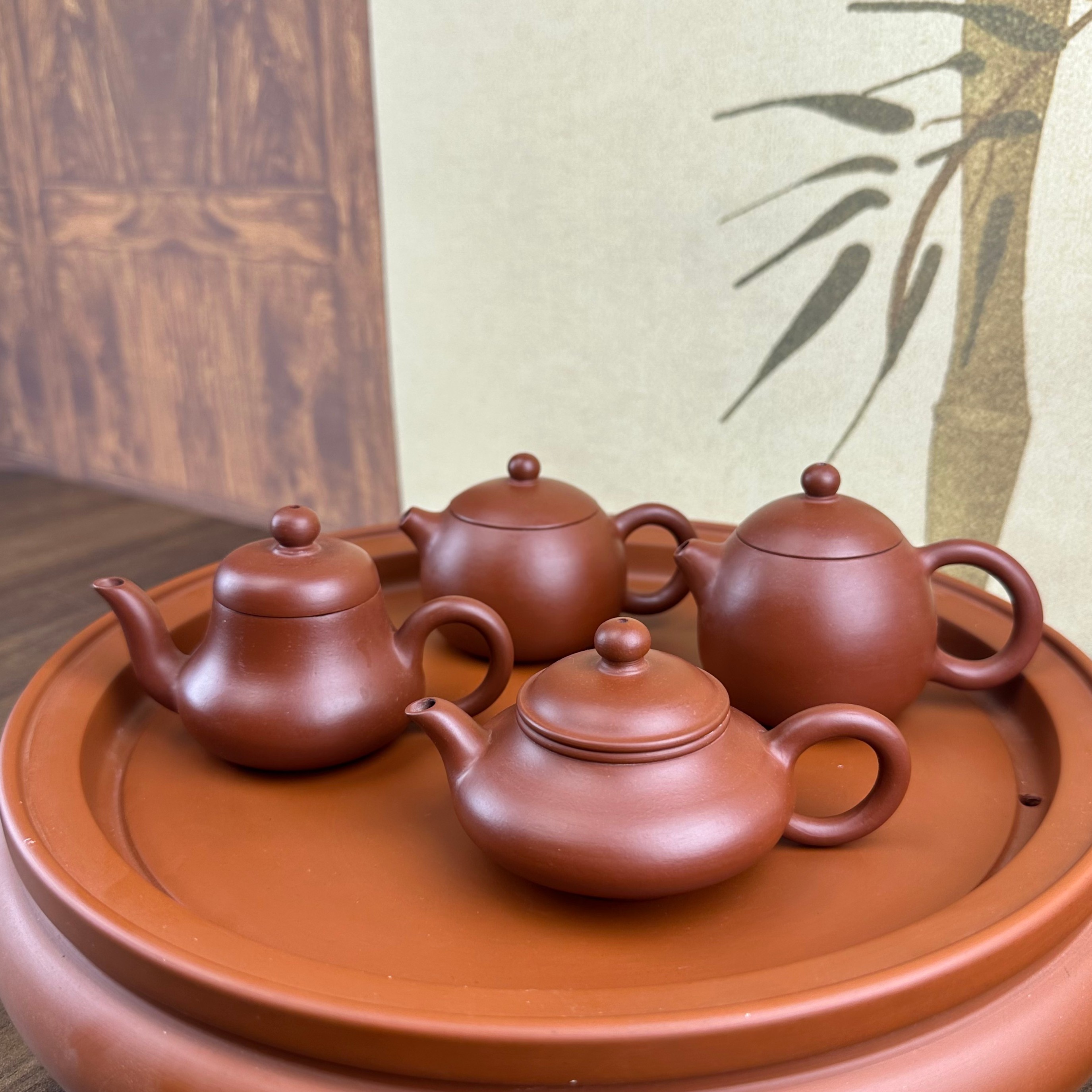 潮州原矿小容量单人壶朱泥把把壶手工紫砂壶泡茶壶小号功夫茶具