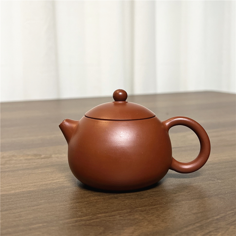 陶一茶器【130cc大红袍西施壶紫砂壶朱泥手工手拉壶西施泡茶壶正宗