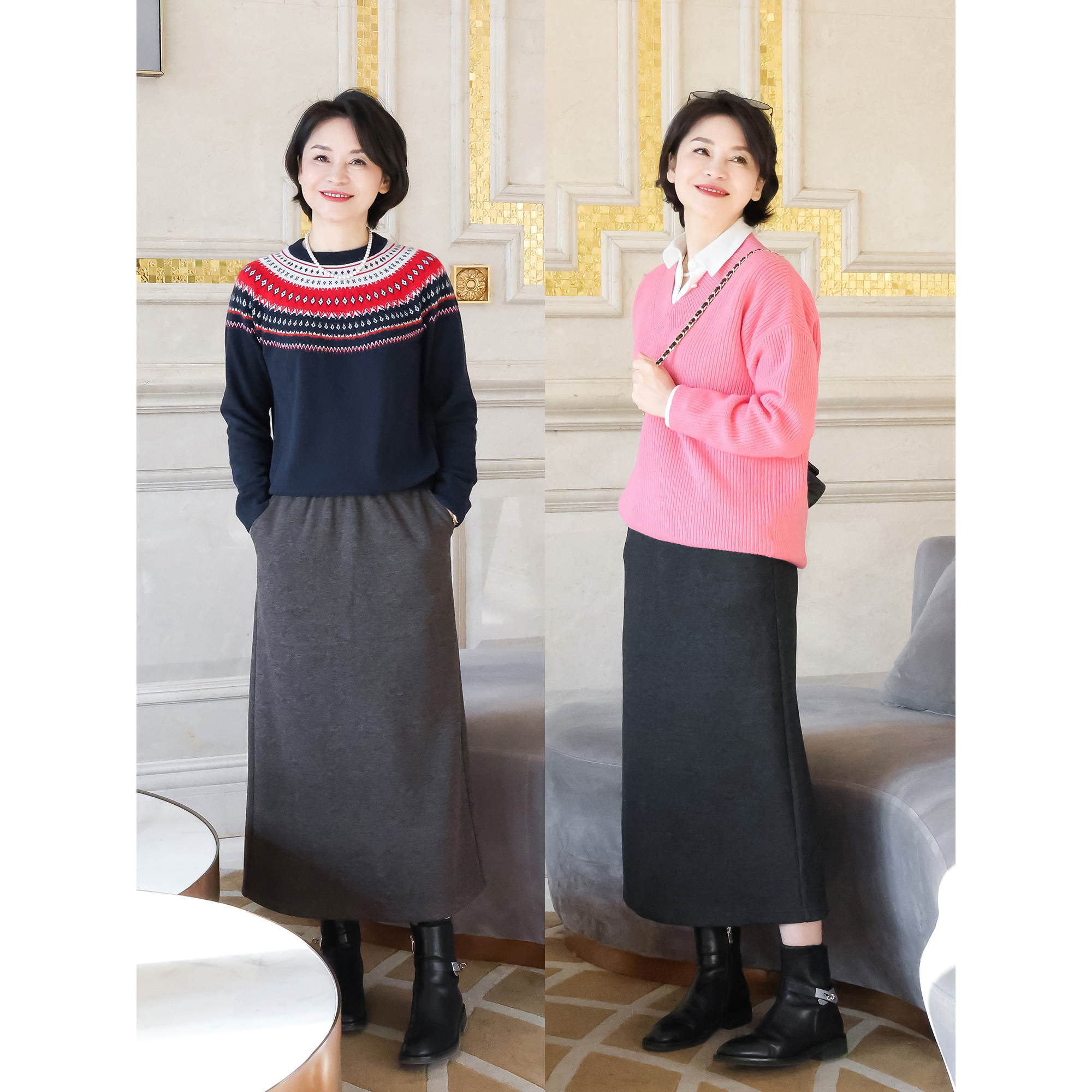 我是摩羯 既要又要还要 高克重立体剪裁时尚休闲开叉A字半裙