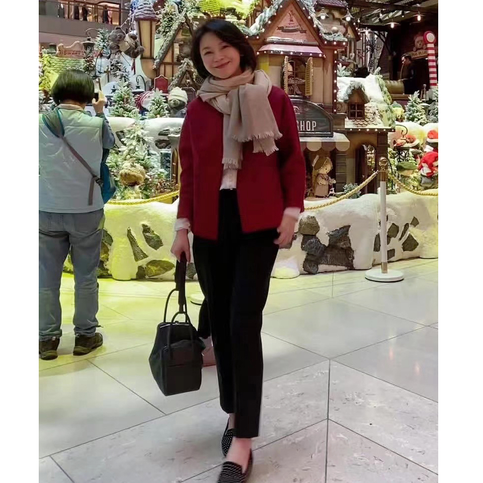 我是摩羯 圣诞结 66支澳大利亚美丽诺羊毛V领长袖舒适百搭短外套