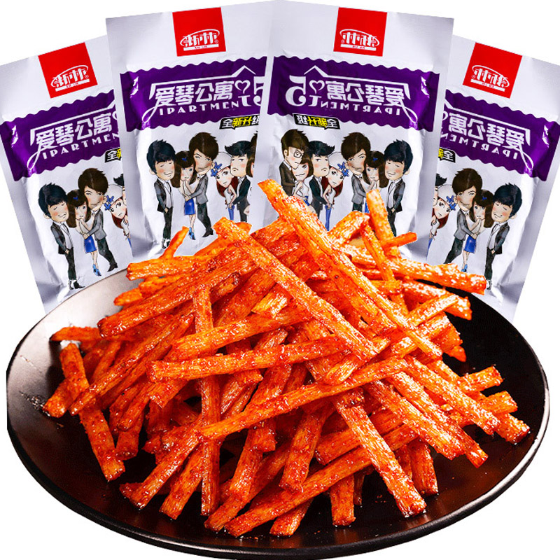 新林爱情琴公寓5辣条校园麻辣零食5毛钱儿时怀旧小时候小吃劲道