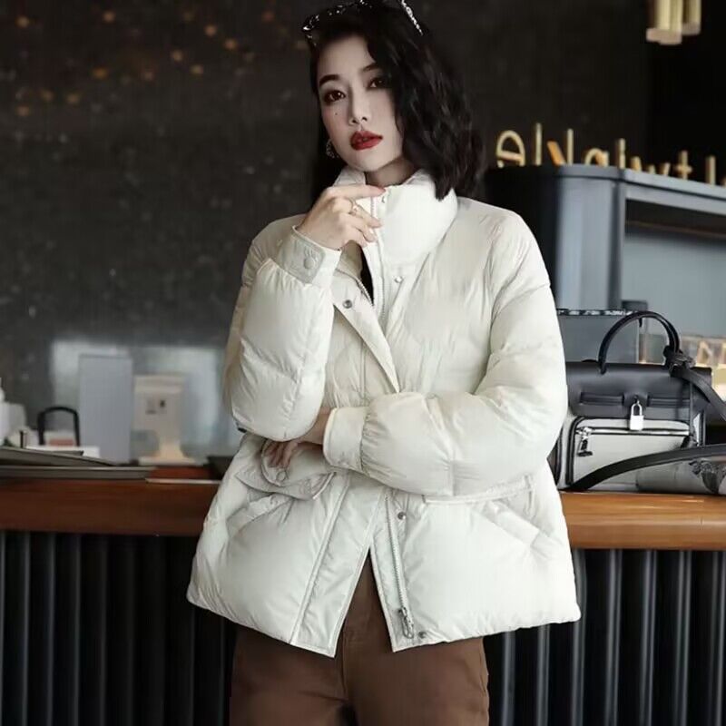 羽绒服女冬季韩版时尚洋气立领欧货羽绒服保暖外套潮