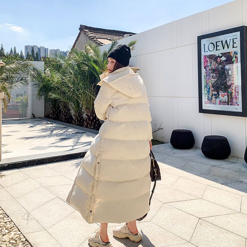 新款2023羽绒服网红服女冬季东大门宽松袄加厚超长款到脚踝过膝外