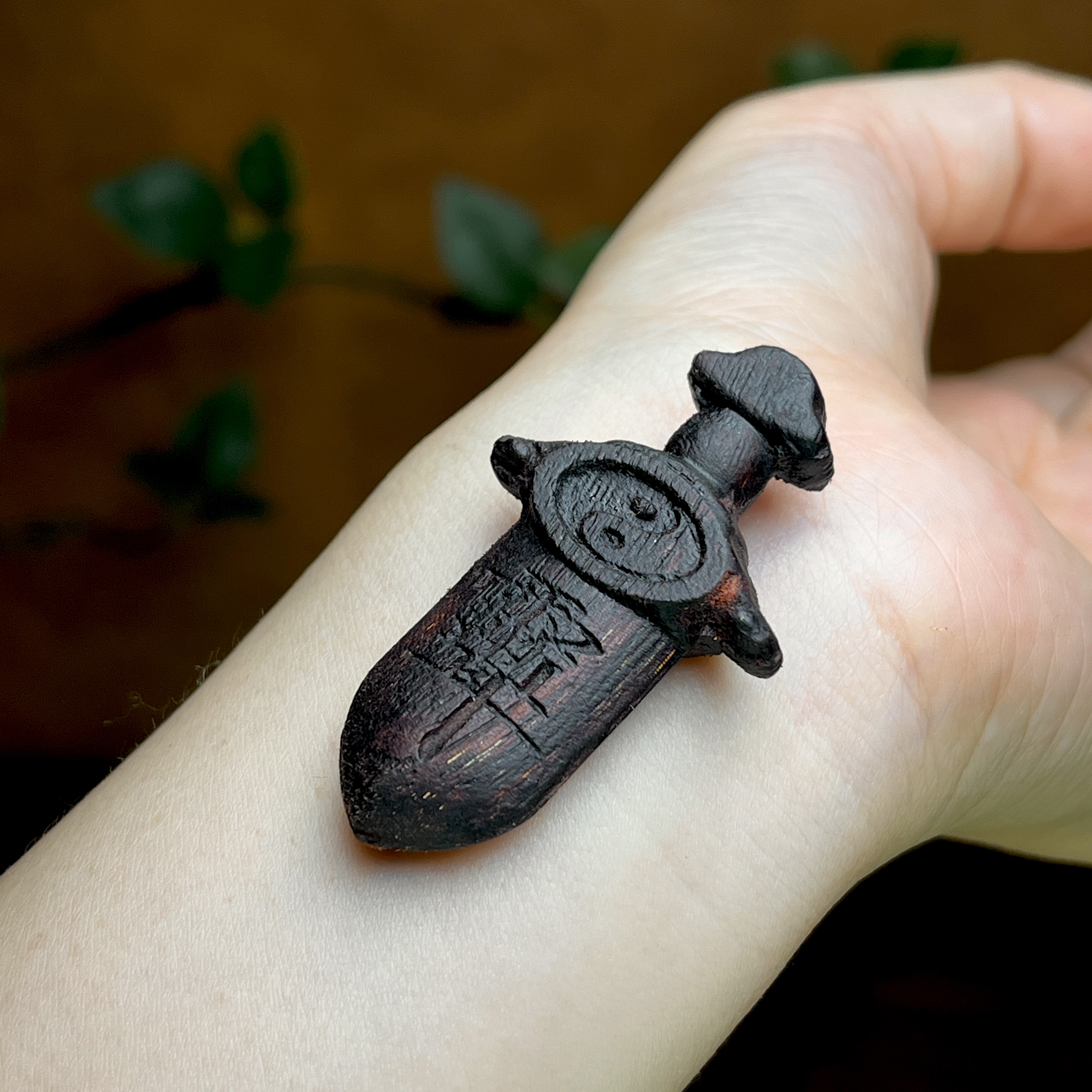 天然降真香宝剑香木雕太极七星宝剑小宝剑手工木雕艺术摆件