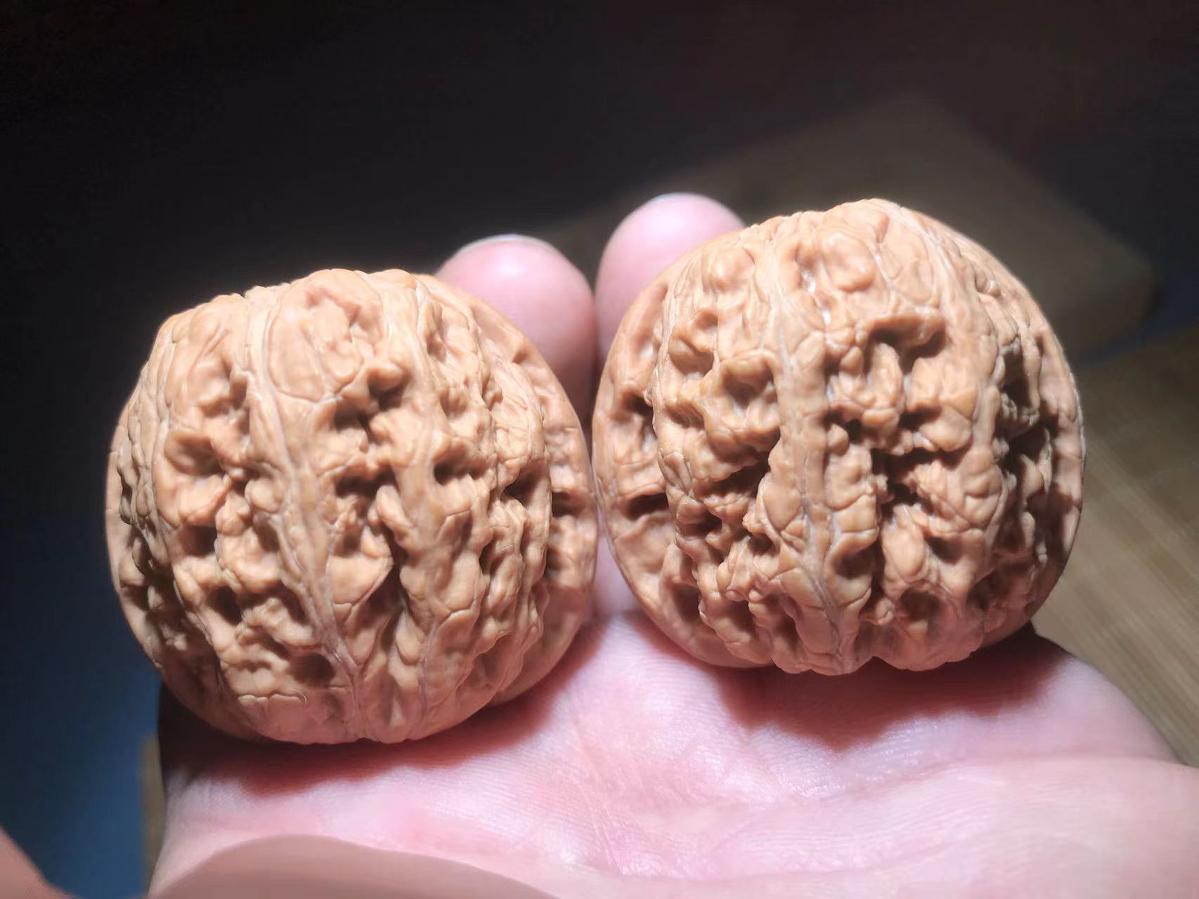 文玩核桃，狮子头，文玩核桃精品，，水龙纹核桃蛤蟆头天意