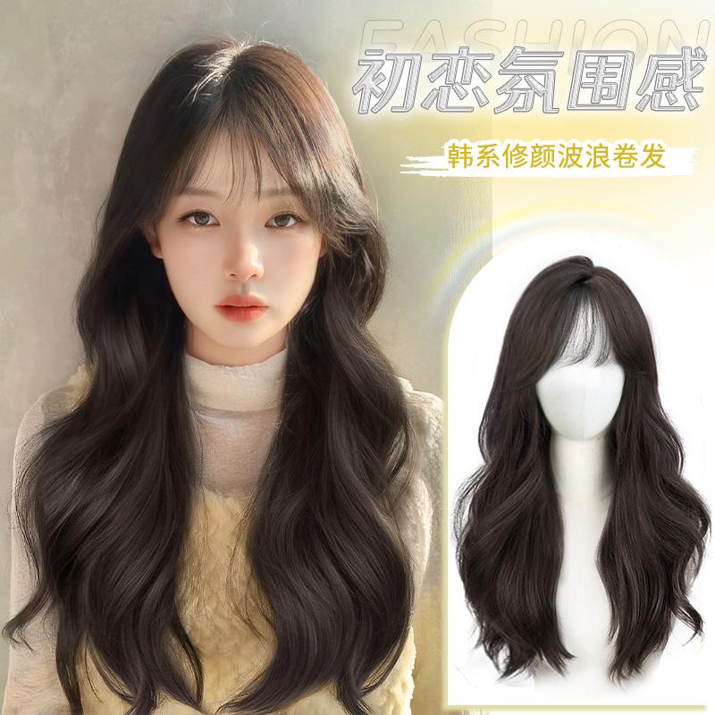 假发女长发仿真发蓬松全头套式大波浪法式刘海慵懒长卷发全真人发