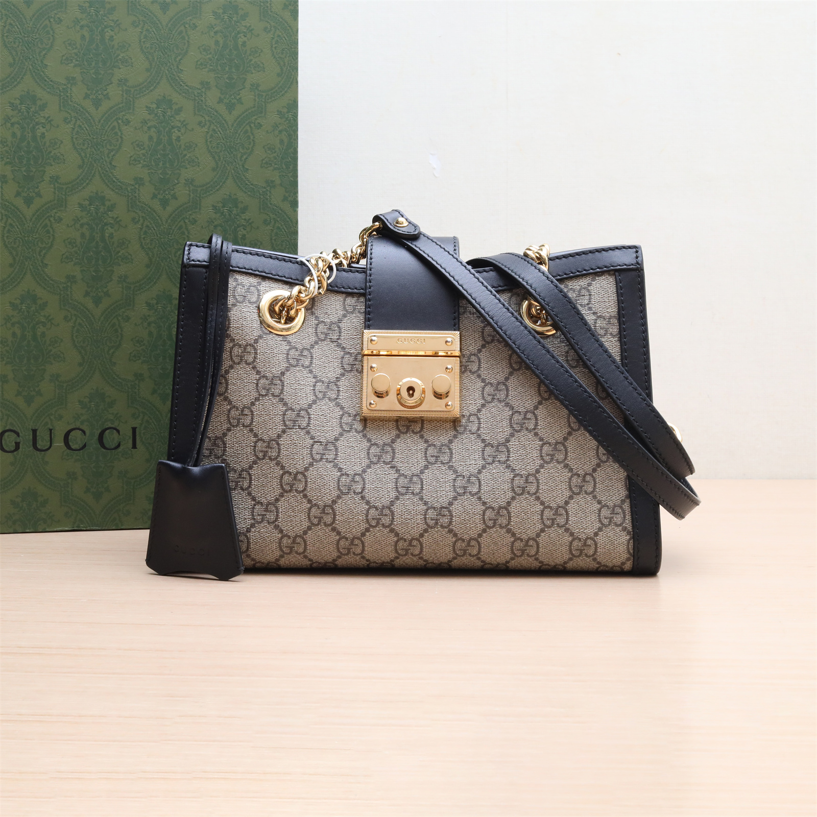 95新 GUCCI/古驰 Padlock 锁头包 单肩包P224726487