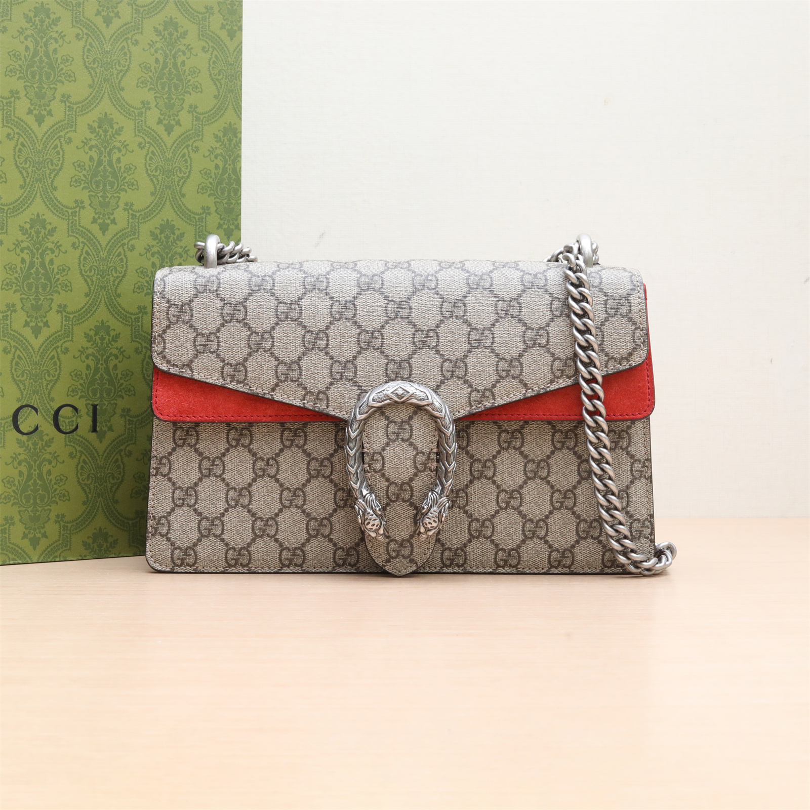 95新 GUCCI/古驰 酒神 中号 28 单肩包 P244174078