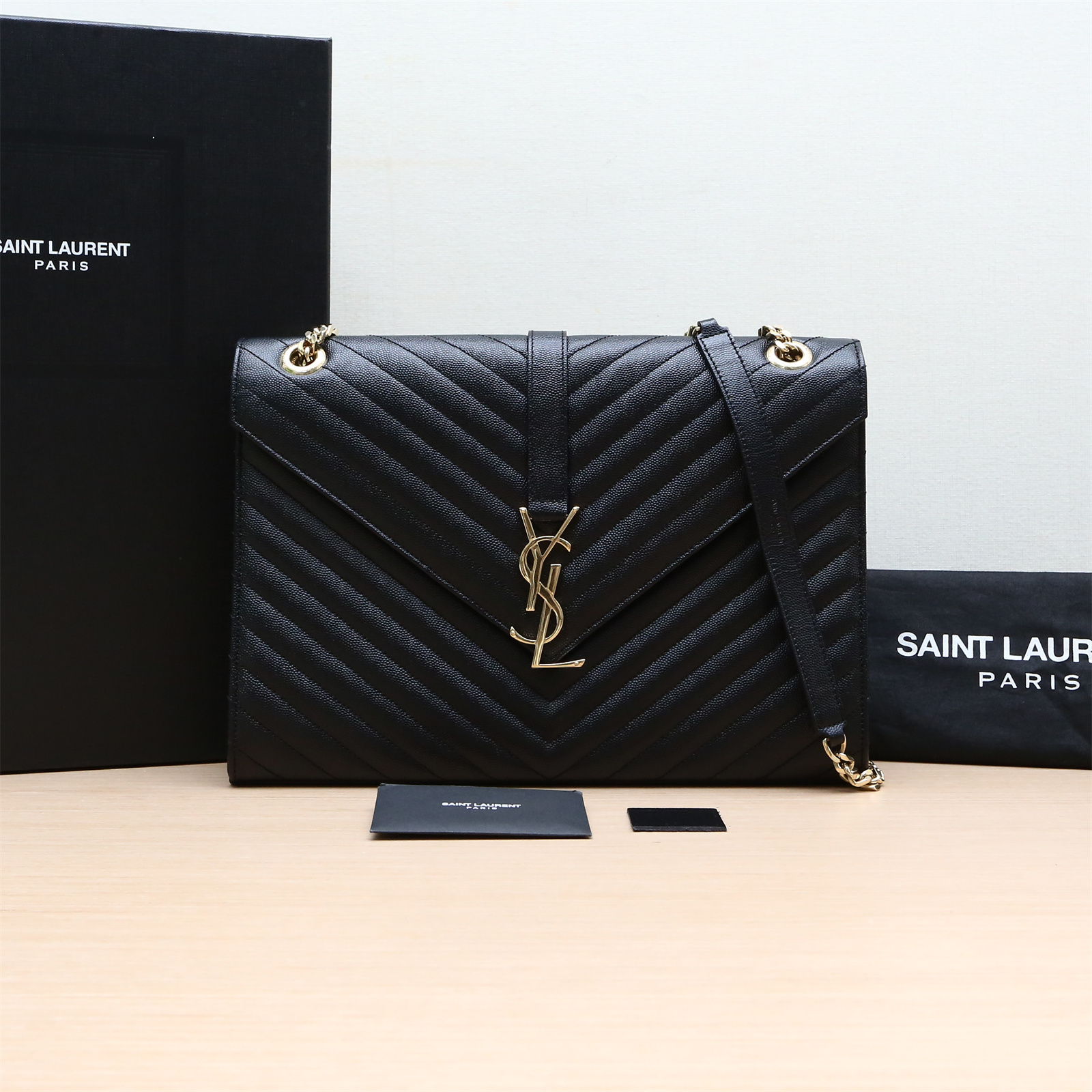 95新 YSL/圣罗兰 邮差包 信封包 单肩包 P234347107