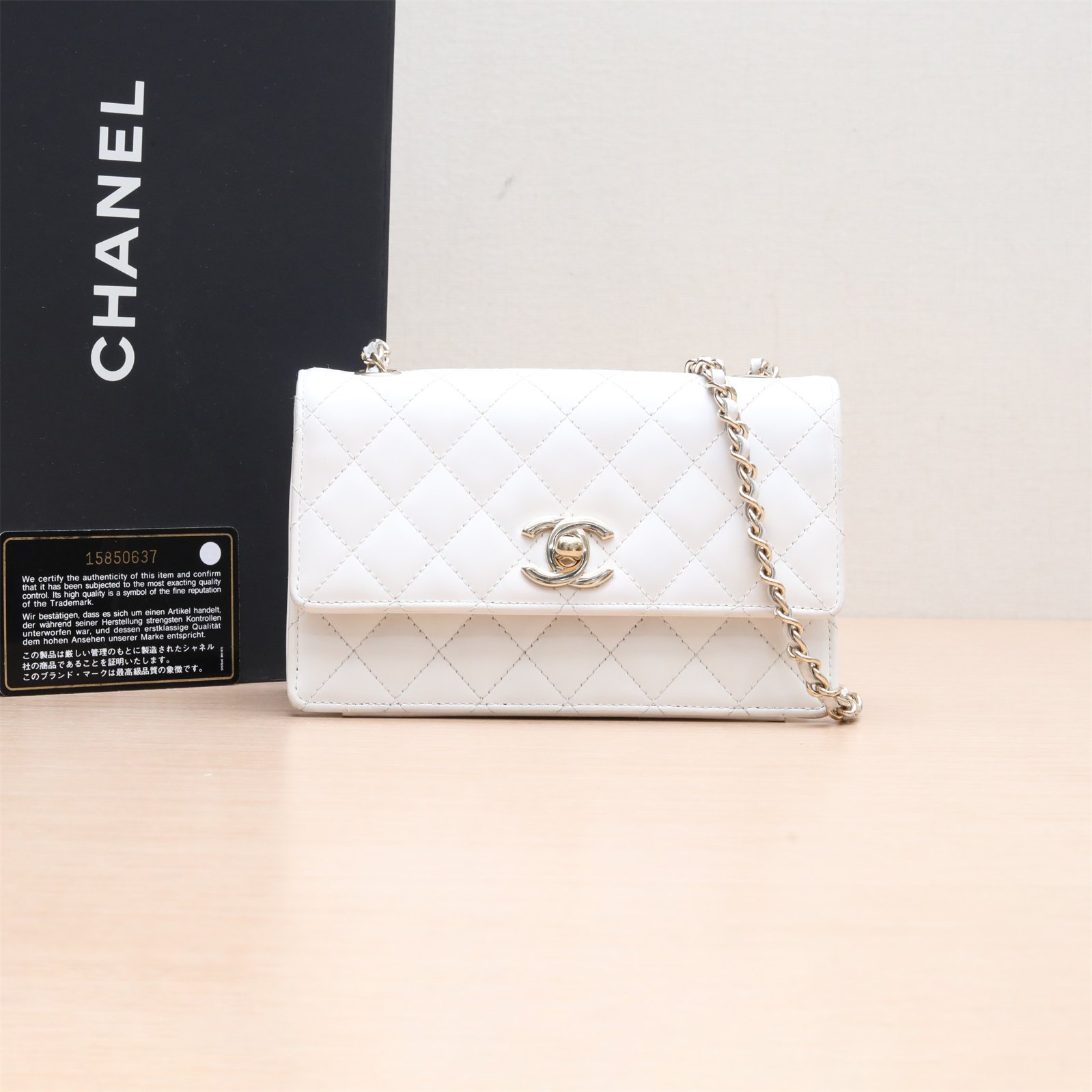 95新 Chanel/香奈儿 cf口盖包 斜挎包 15开 P234966518
