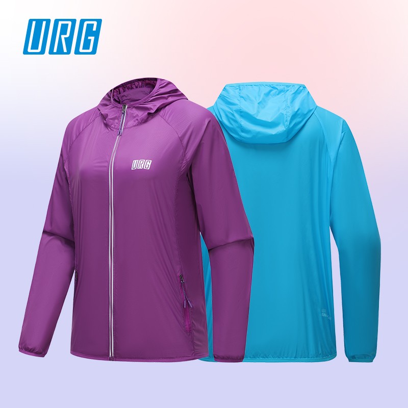 URG羽量级风衣男女同款户外跑步冲锋衣透气速干外套轻薄运动风衣