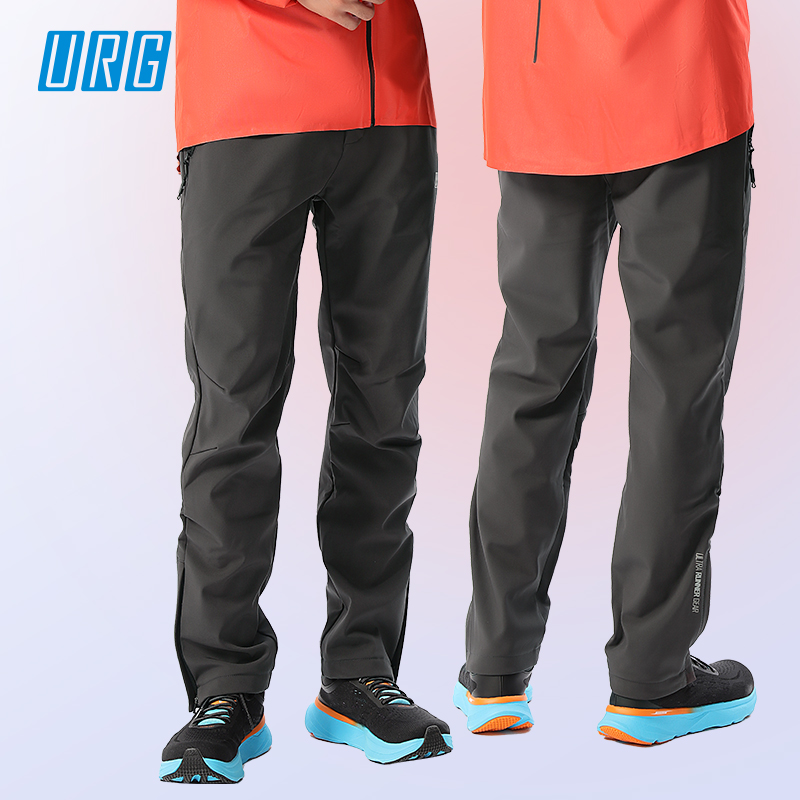 URG加绒跑步长裤男女秋冬跑步运动户外休闲抽绳马拉松训练裤子