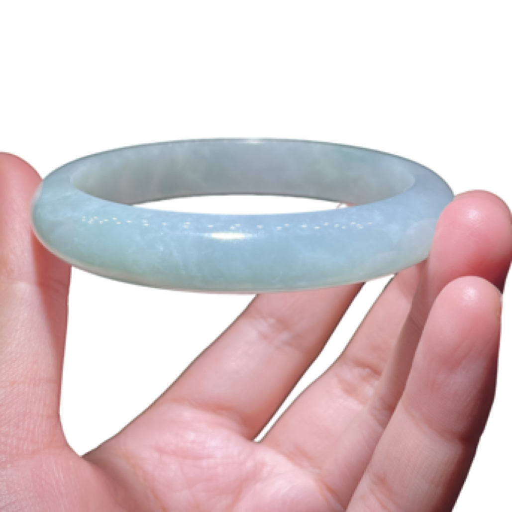 缅甸翡翠手镯 圈口57