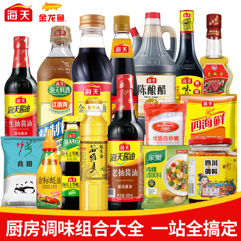 调料套装组合佐料大全油盐酱醋蚝油全套调味品做饭炒菜厨房调味料