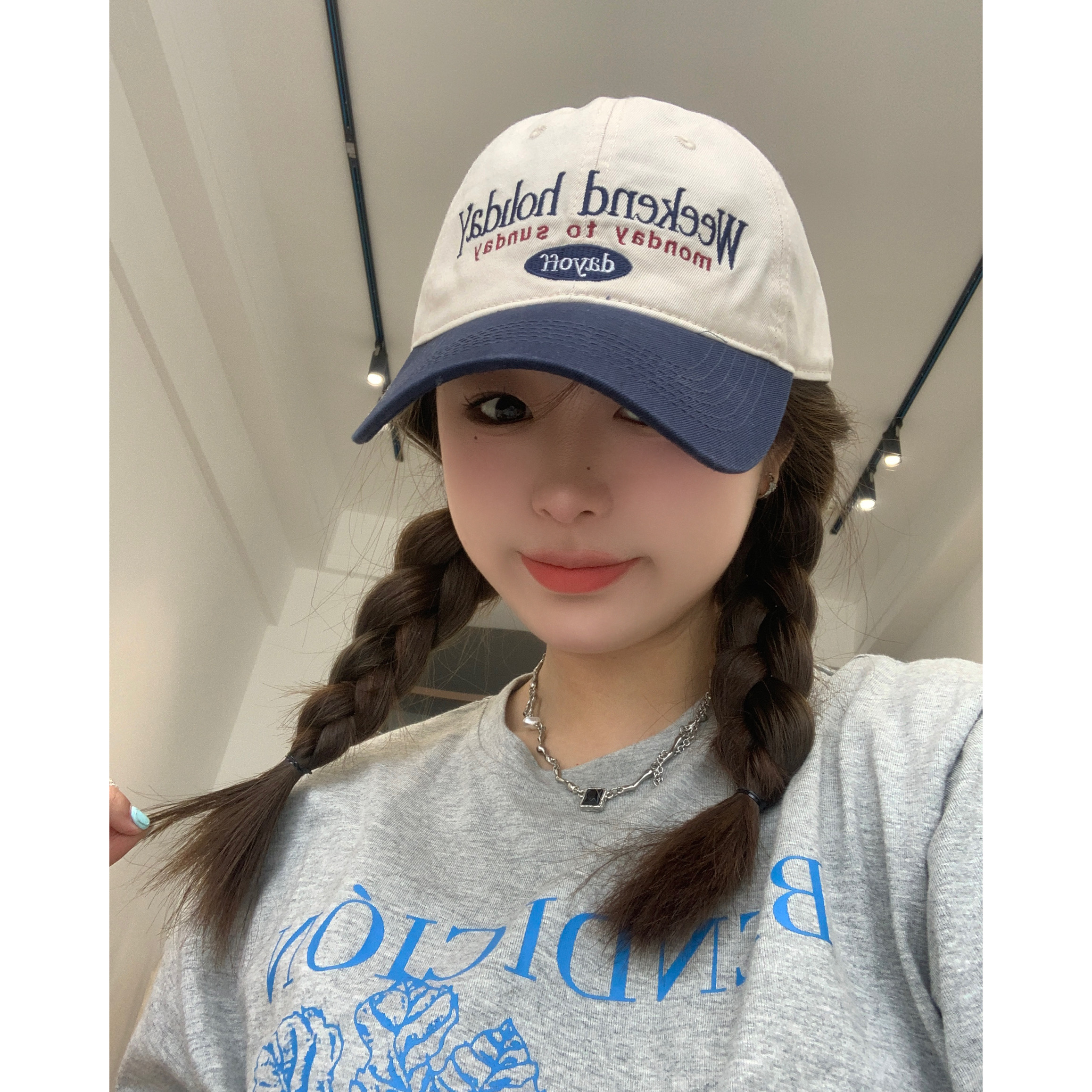 韩国ins字母刺绣拼接撞色棒球帽休闲百搭显脸小软顶复古鸭舌帽潮