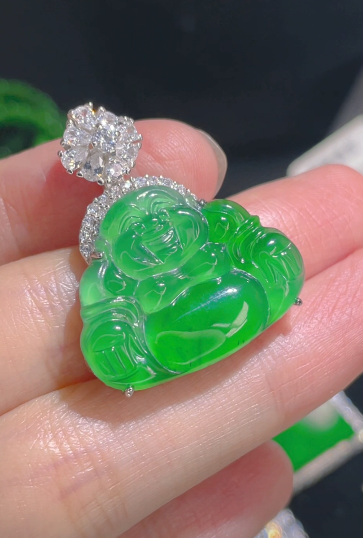 天然翡翠a货吊坠