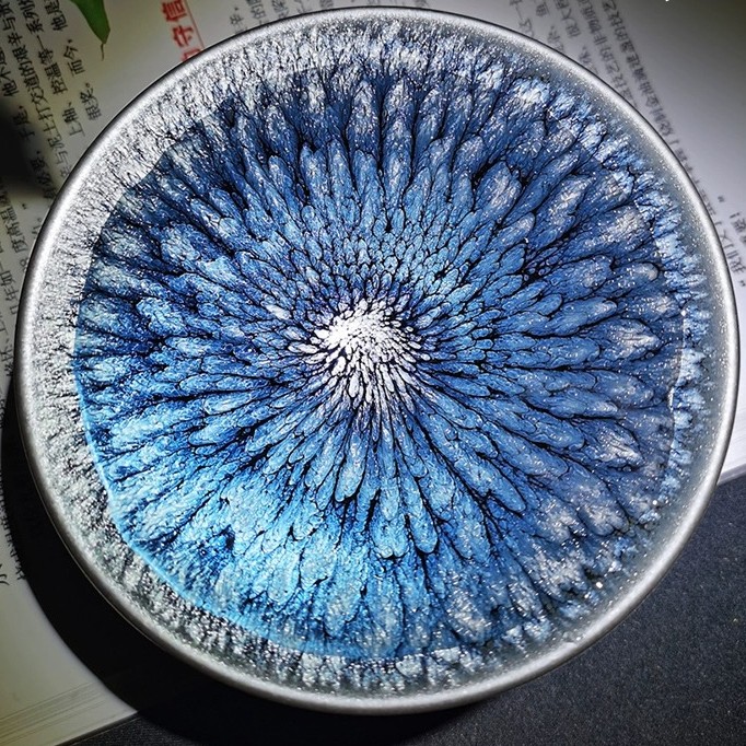 【 蔡龙百花】原矿建盏高端主人杯茶具纯手工撇口器型