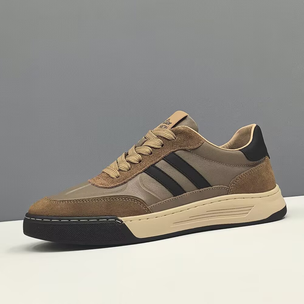 男士高端轻奢真皮板鞋男款潮流百搭鞋子男鞋男生软底平板鞋A-8052