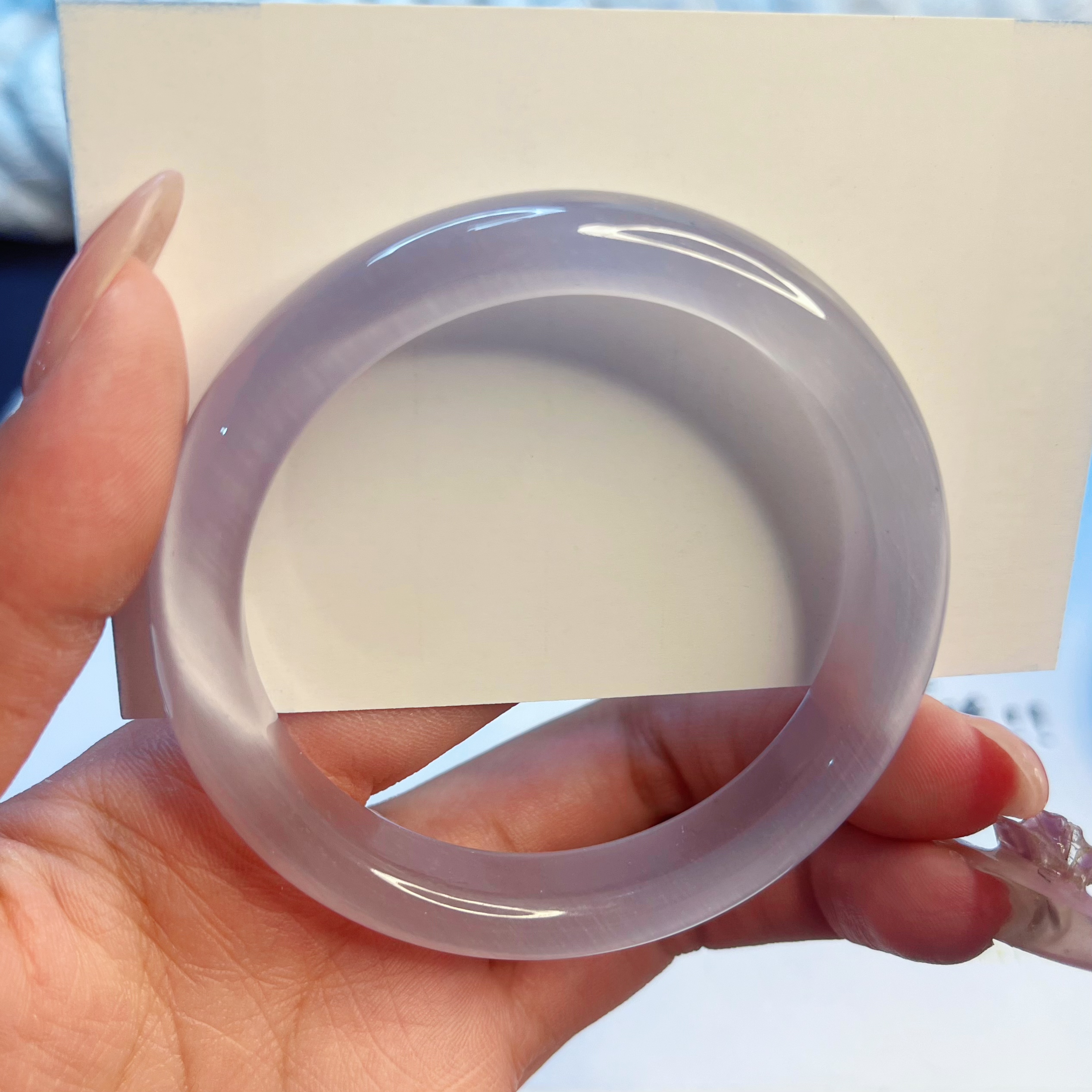 手镯 冰冰紫高贵优雅款手镯宽条  60-61