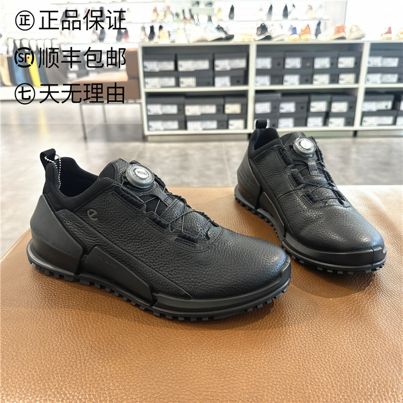 ECCO爱步缓震舒适男鞋低帮运动透气纽扣户外跑步鞋BIOM2.0 800874