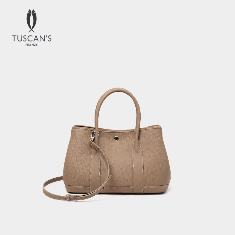 【高端女包】TUSCAN'S经典纯色花园包轻奢百搭手提斜跨包包通勤