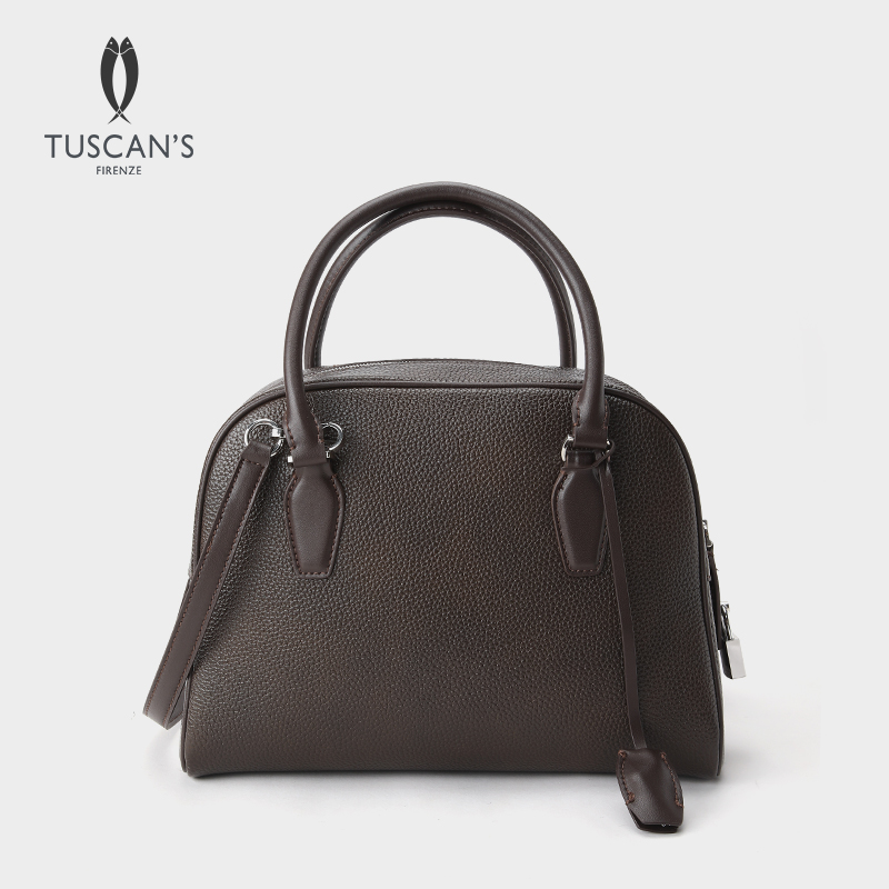 TUSCAN'S百搭真皮牛皮单肩包经典斜跨包女士通勤包包TS时代双鱼