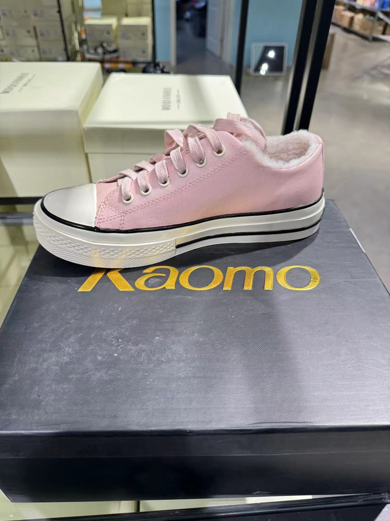 kaomo澳毛冬季时尚保暖女款时尚休闲板鞋